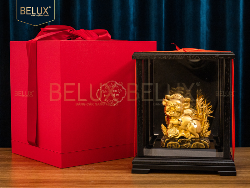 Tượng Heo Dát Vàng 24K